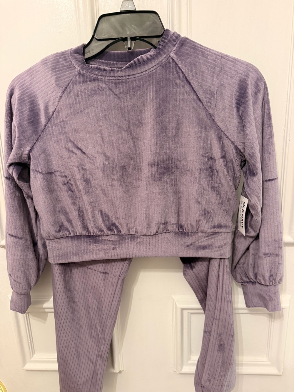 Old Navy Lavender Ribbed Velour Kids Sweatpants & Joggers Set
